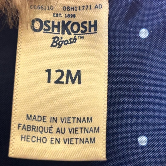 Genuine Kids from Oshkosh B’Gosh Toddler Faux Fur Vest 12 months Brown. NEW - Picture 2 of 4